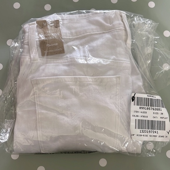 Madewell 10" High Rise Skinny Jeans in Pure White AJ233 - Picture 11 of 11